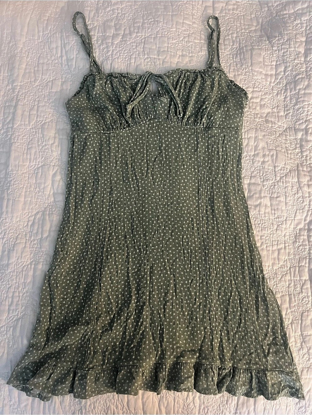 L.A. Hearts Floral Mini Dress in Green & White Size XS